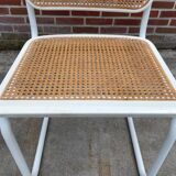 Set of 4 Cesca b32 model chairs in white