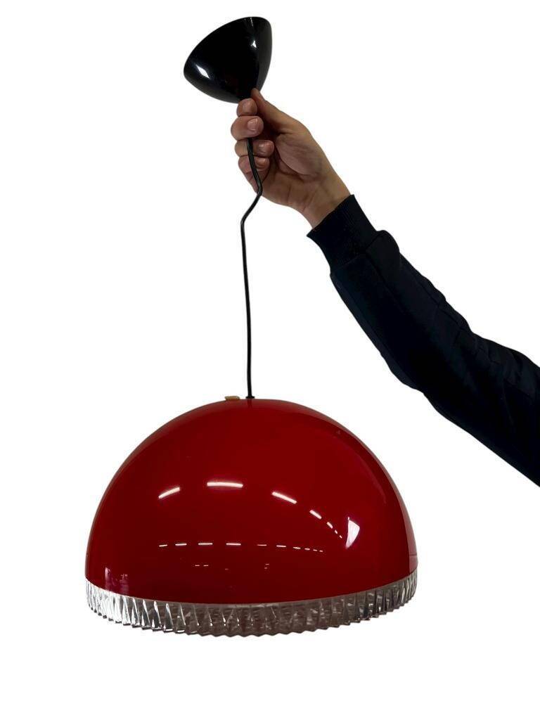 Vintage red space age chandelier / suspension