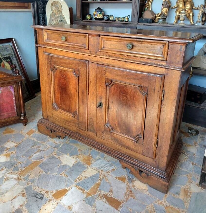 Two-door walnut buffet from Piedmont, 18th century