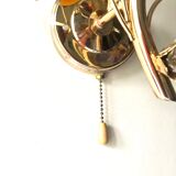 Large wall lamp flowers glass Murano 1970