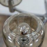 Vintage 70's chrome metal chandelier by Gaetano Sciolari