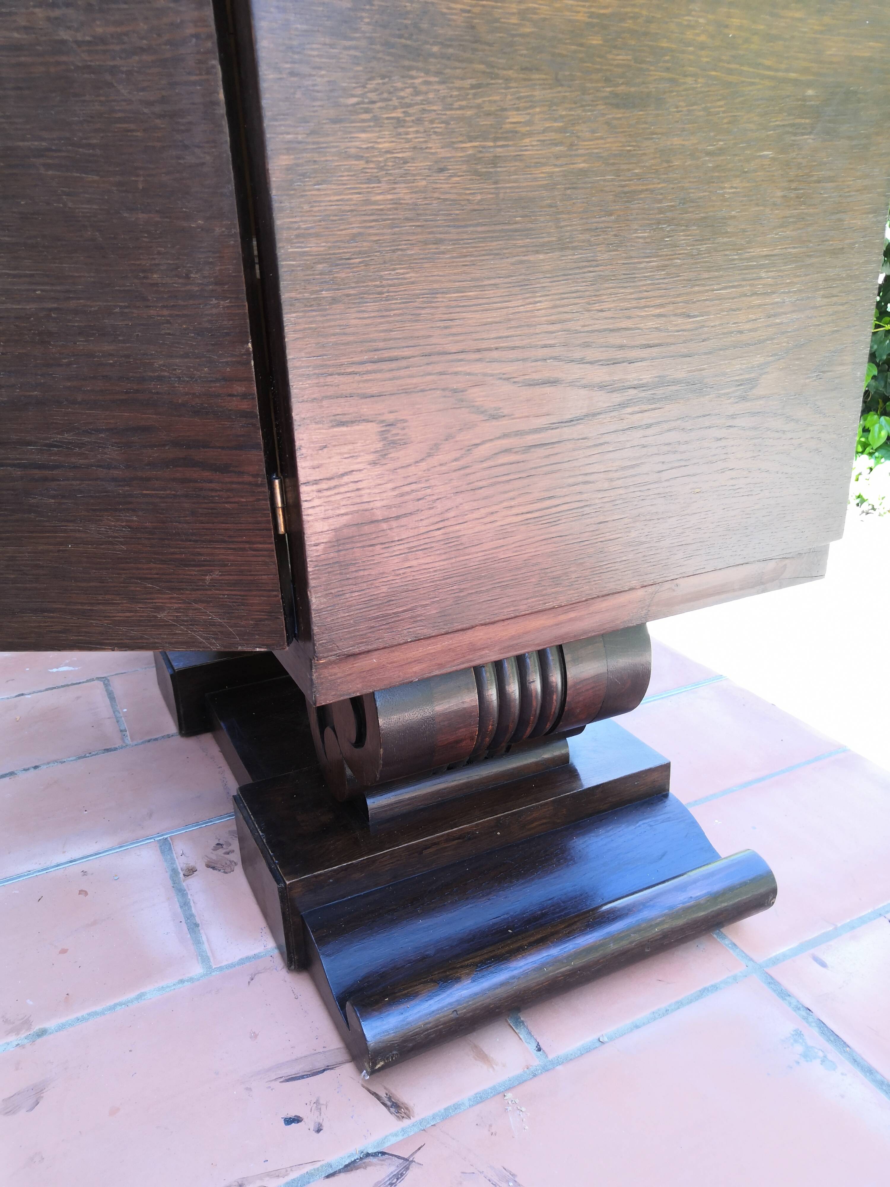 Vintage Art Deco carved bar cabinet