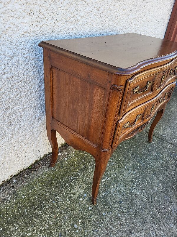 Chest of drawers in walnut jigsaw 2 drawers