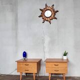 Pair of bedside tables end of vintage sofa