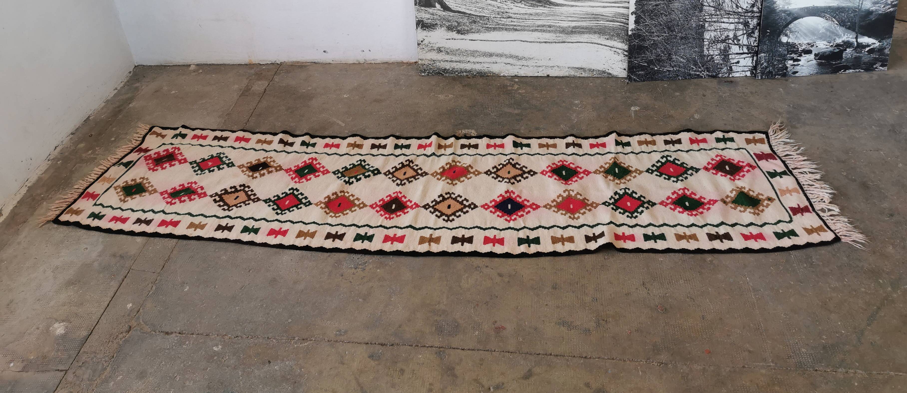Antique Berber kilim runner rug