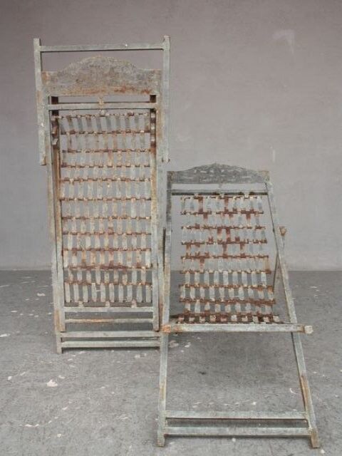 Chairs long time 1900 outside metal