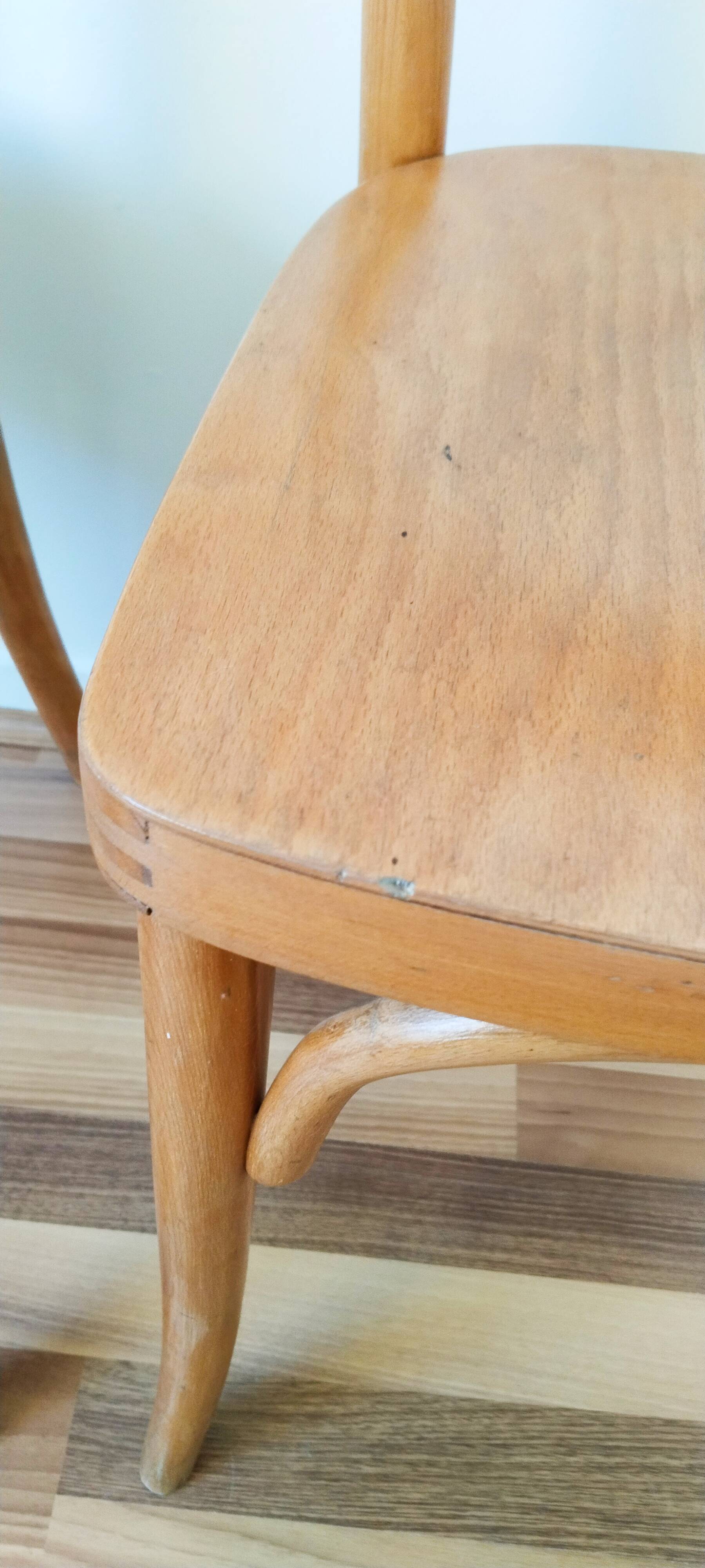 Scandinavian bistro chairs in turned wood, Baumann style