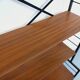 Vintage Italian bookshelf in teak and metal from the 1960s.