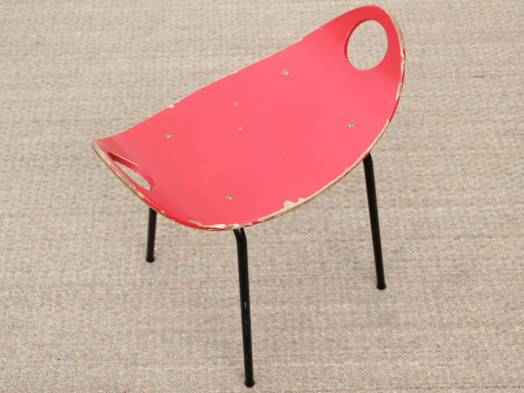 Scandinavian stool by Olof Kettunen to J. Merivaara Oy 1950 s
