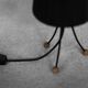 Small modern Polish table lamp from the mid-century with a black shade, 1960s.