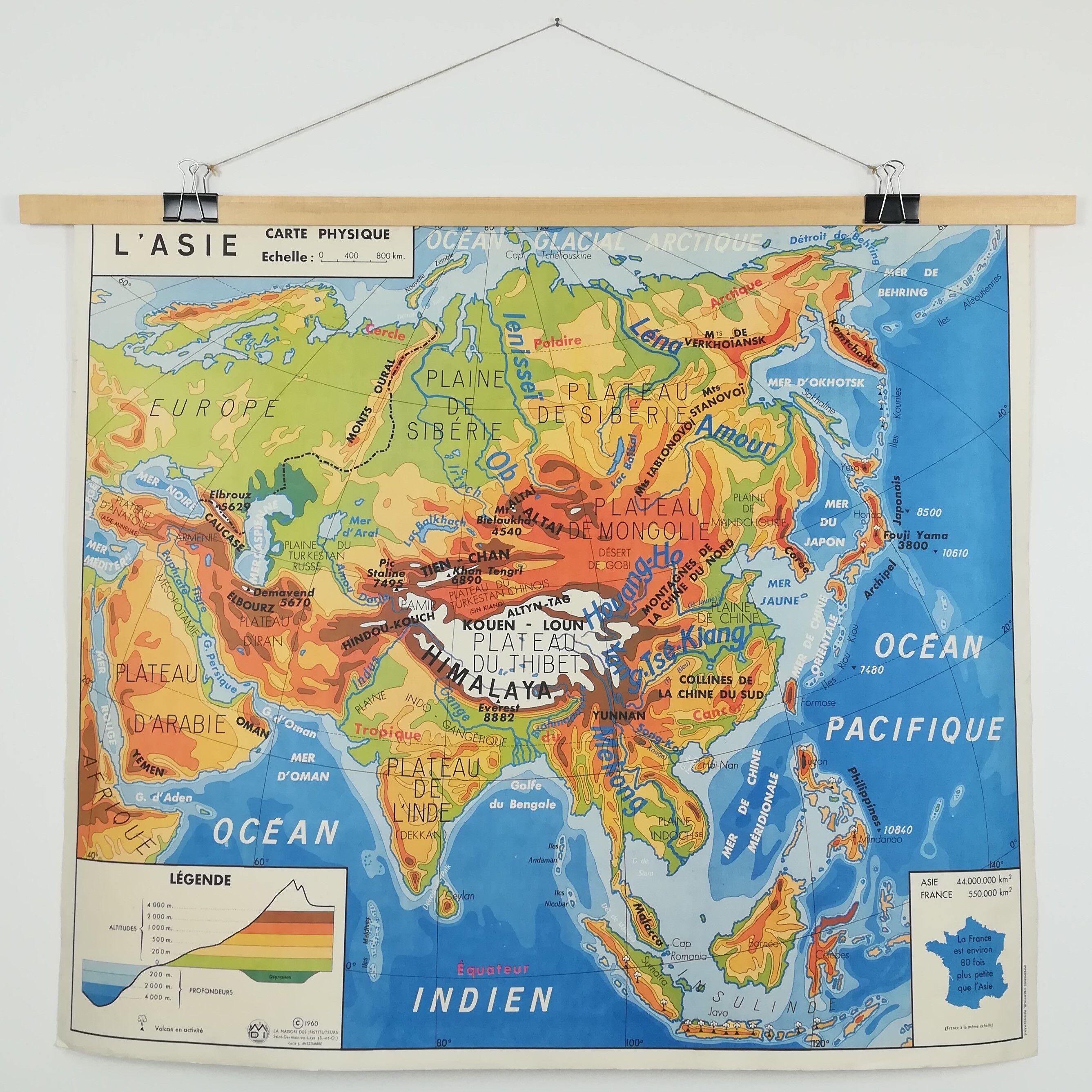 MDI SCHOOL POSTER – PHYSICAL MAP ASIA AND NORTH AMERICA