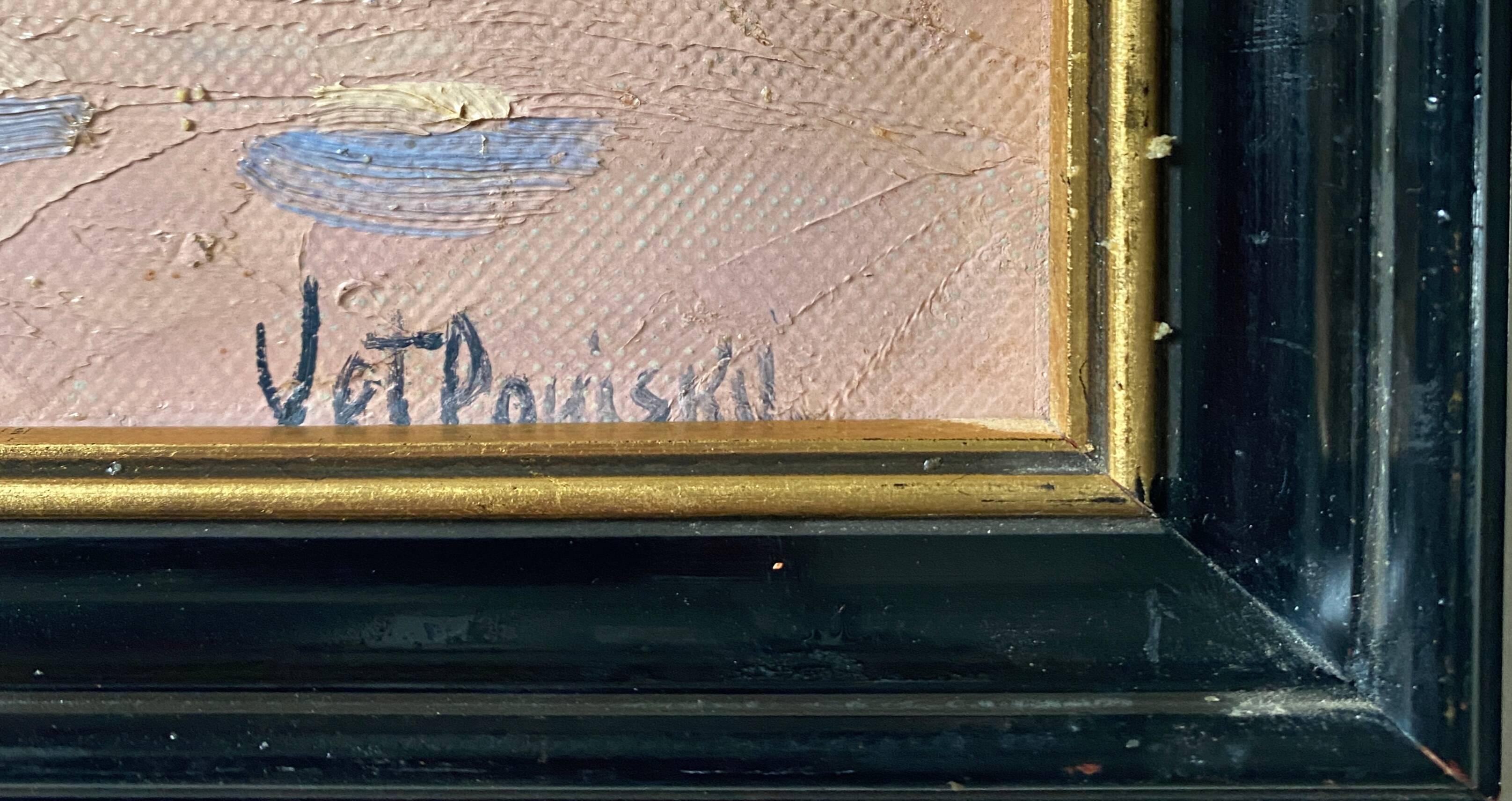 Russian school painting oil on canvas signed