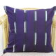 Cushion cover in violet ikat