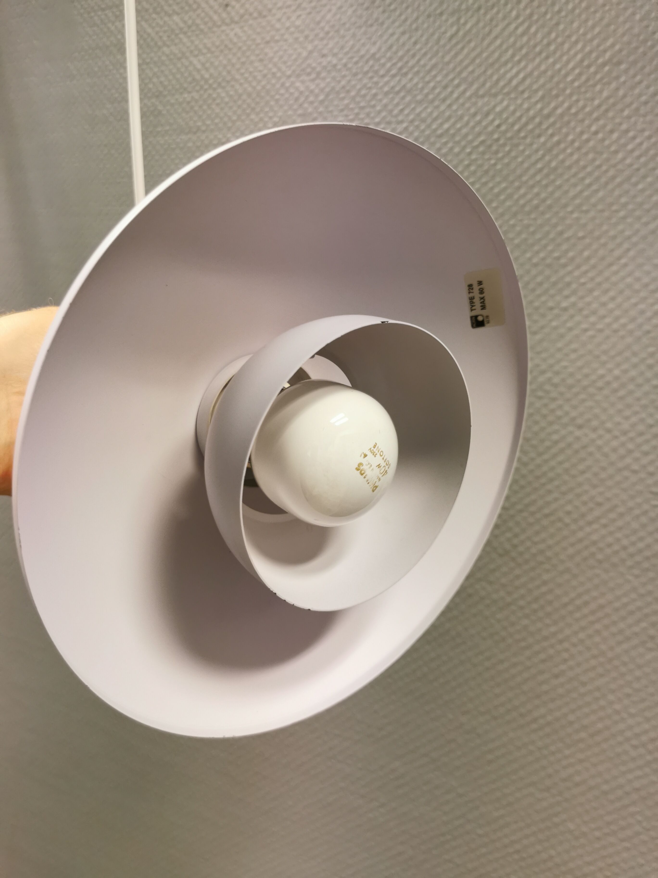 Small Danish hanging lamp, produced by ES Horn Lighting in the 1980s.