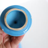 Blue ceramic teapot, vintage