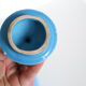 Blue ceramic teapot, vintage