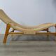Woven teak sun lounger/ deck chair