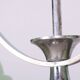 Czech Bauhaus Chandelier in Chrome-Plated Steel and Opaline Glass, 1930s