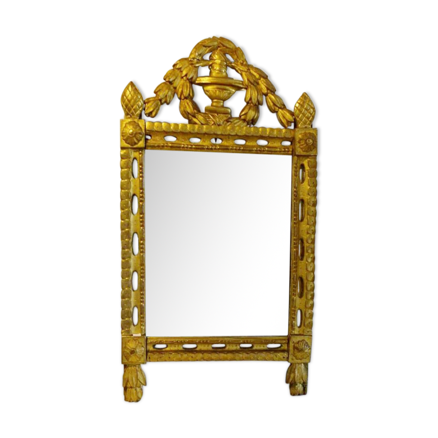 Mirror period gilded wood Louis XVI 57x105cm
