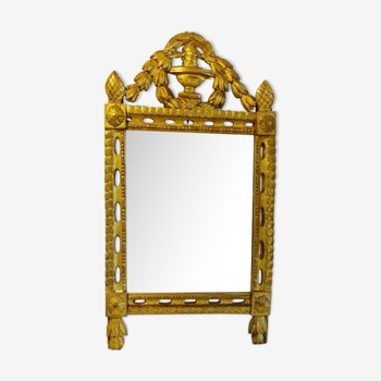 Mirror period gilded wood Louis XVI 57x105cm