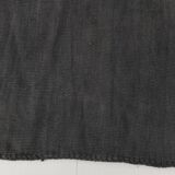 Anthracite Grey Large Area Soft Kilim Rug For Bedroom, 147x205 Cm