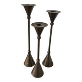 Trio of Memphis candlesticks