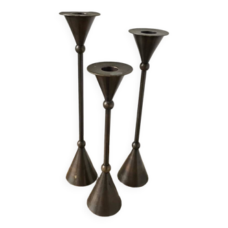 Trio of Memphis candlesticks