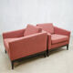 Midcentury design cubic armchairs lounge club chairs Theo Ruth Artifort set of 2