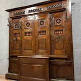 Coat rack with chest function in solid oak circa 1880
