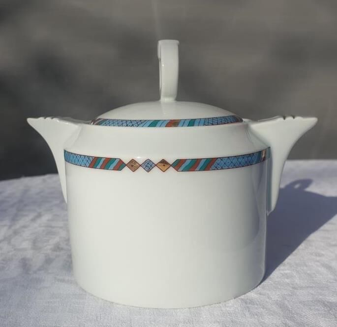 Sugar bowl and milk jug porcelain Létang & Rémy