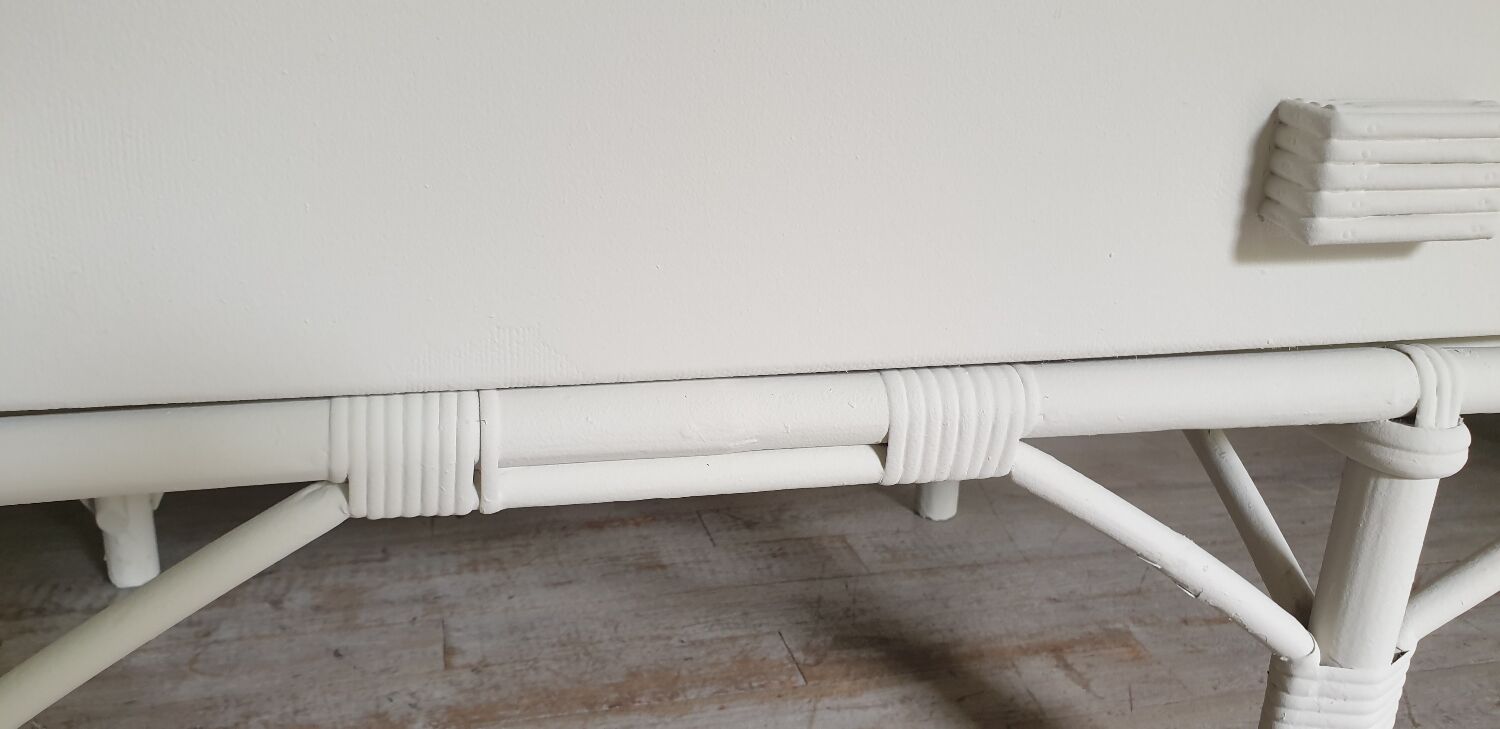 Rattan and bamboo chest of drawers