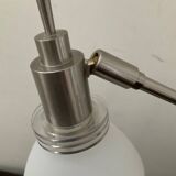 Articulated design lamp in brushed aluminum