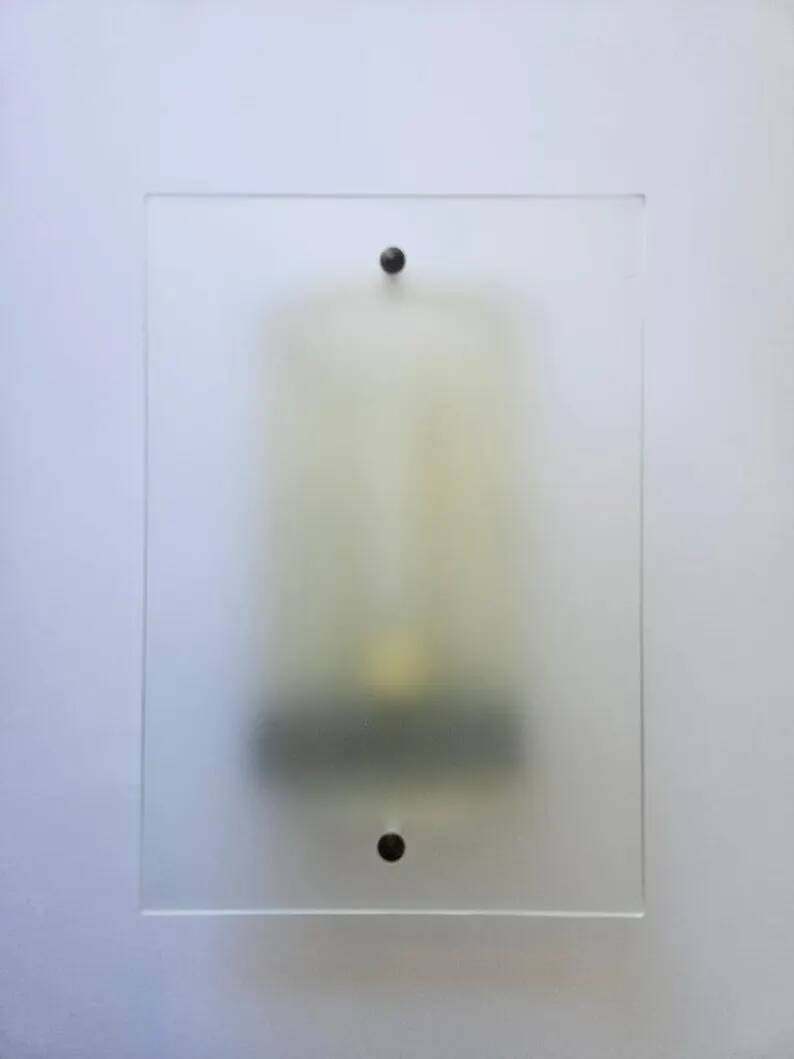 Pair of Rare Midcentury Glass Wall Lamps, Germany, 1970s