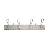 Metal and wood wall coat rack