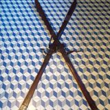 Paire d eskis vintage en bois L=198cm