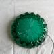 Green glass ashtray