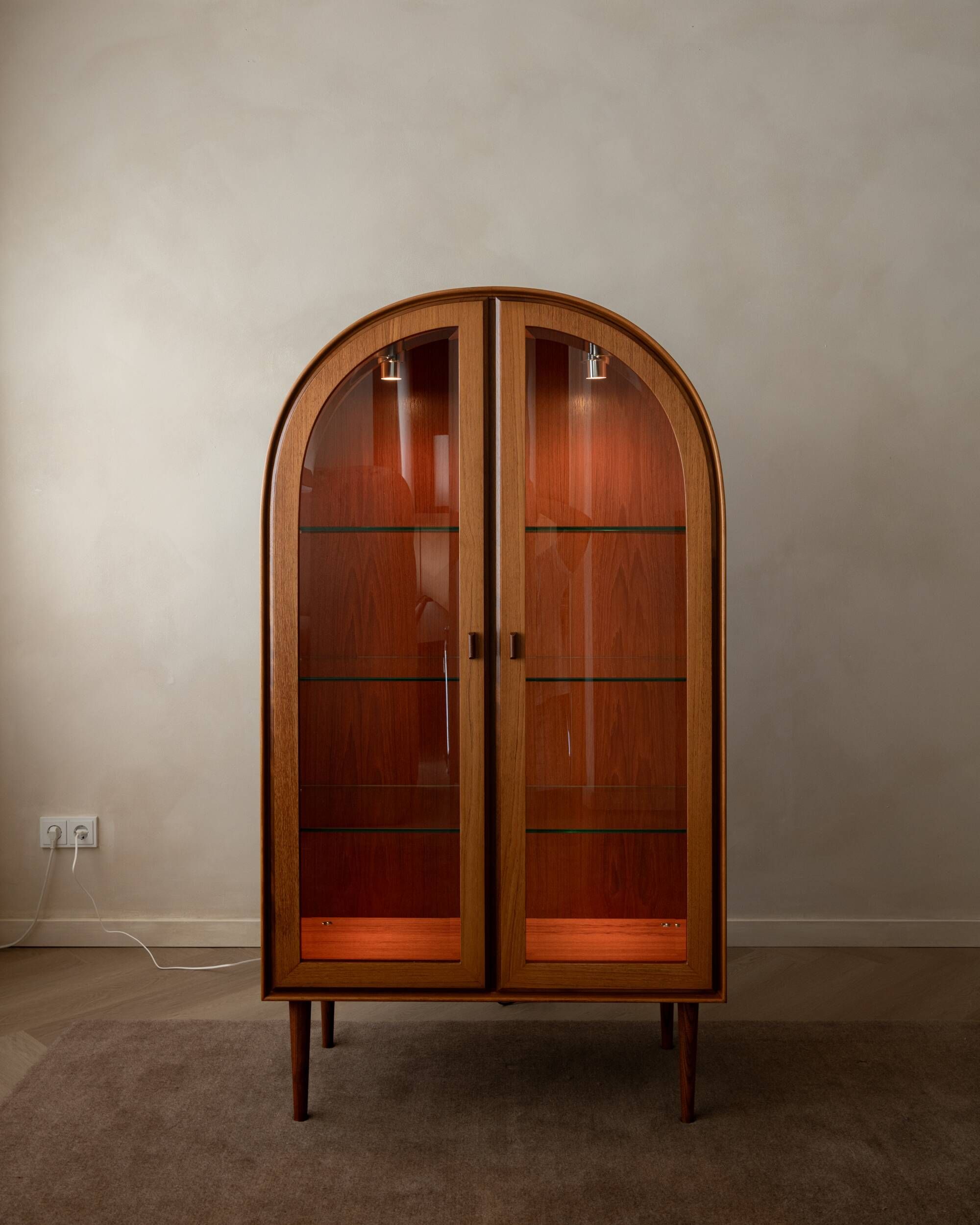 Mid Century Arched Display Cabinet by Brinkmann, 1980s