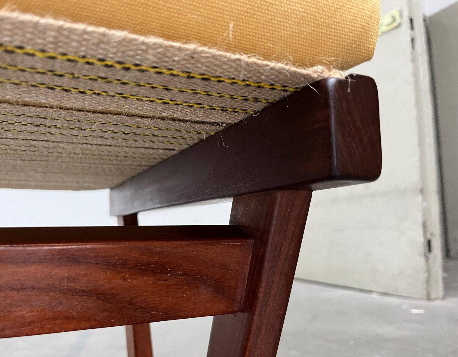 Mid-century Danish rocking chair set with footrest by Poul Volther for Frem Røjle, 1960s.