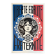 Shepard fairey (obey) - “liberty equality fraternity” screen print 91x61cm