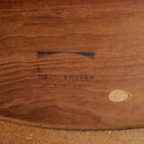 1960s extendible  round dining table in teak