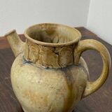 Antique stoneware pitcher signed Denbac