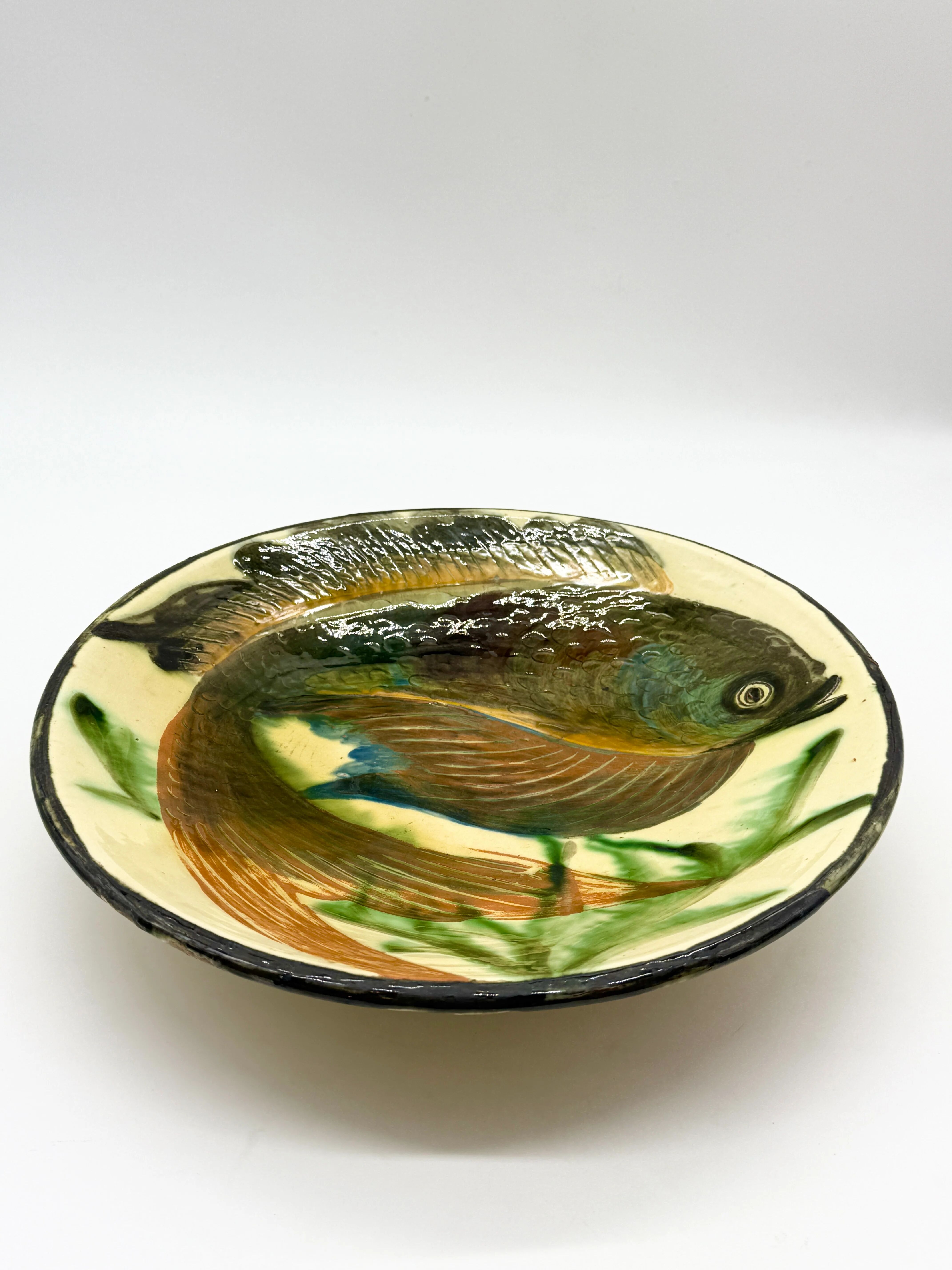 Large fish plate, Puigdemont La Bisbal, Catalonia 1960s