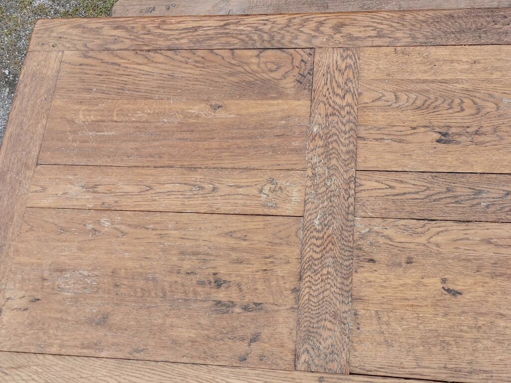 Farm table and benches, 70s