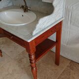 Toilet table on marble with cacker