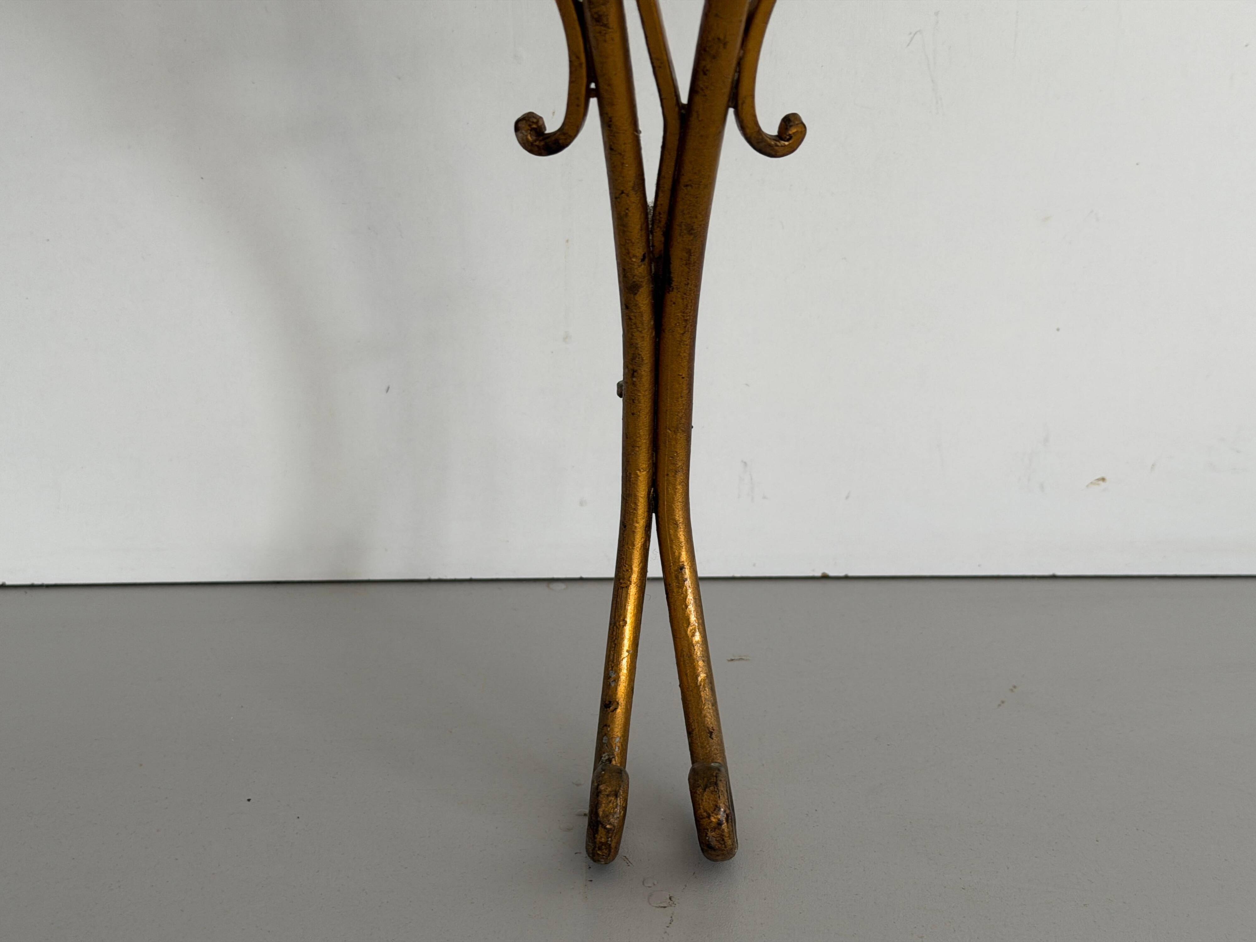Mid-century floating wall console in wrought iron, 1950, Italy