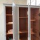 Blue patinated workshop furniture locker room
