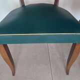 paire de chaises, fauteuils bridges vert foncé