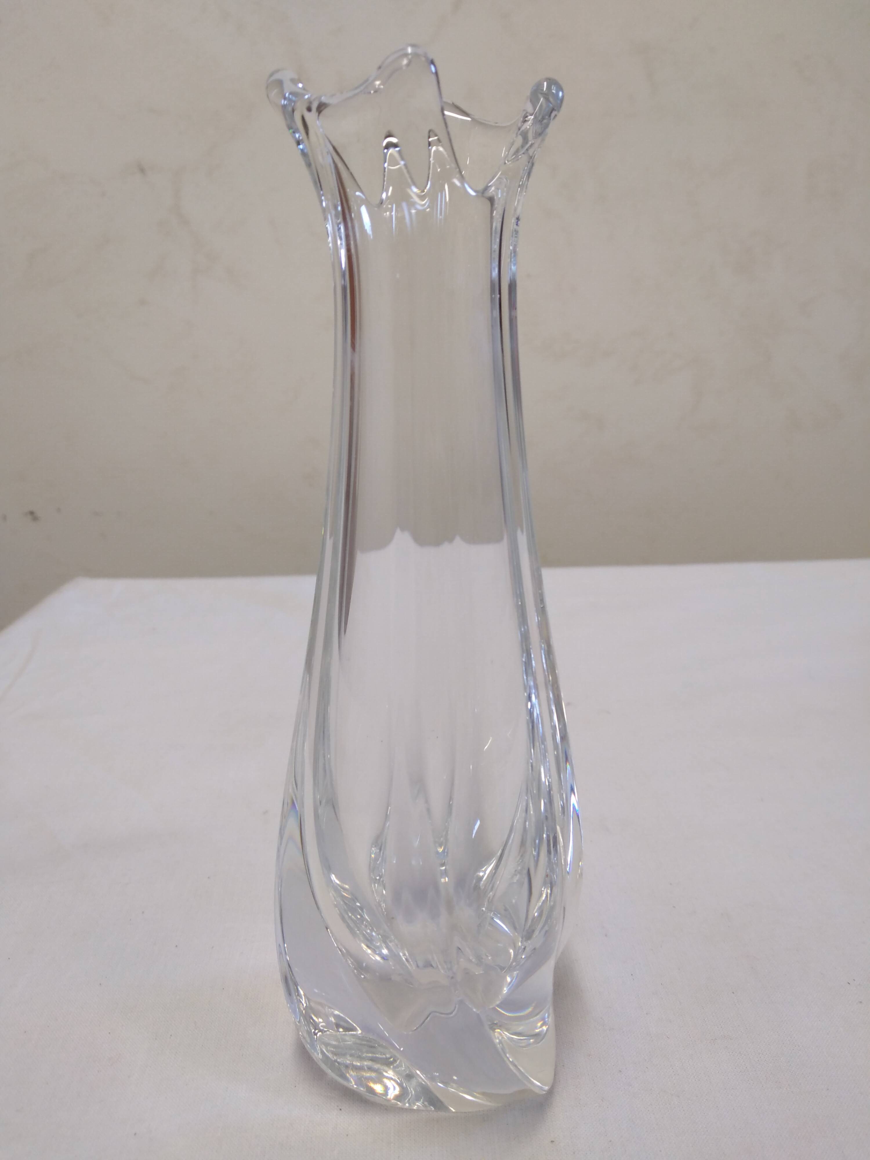 Daum crystal soliflore signed