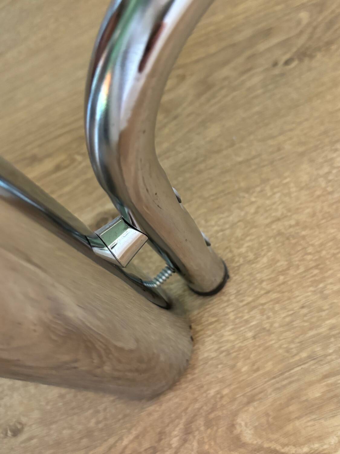 Vintage coffee table in chrome metal and smoked glass, 1970s