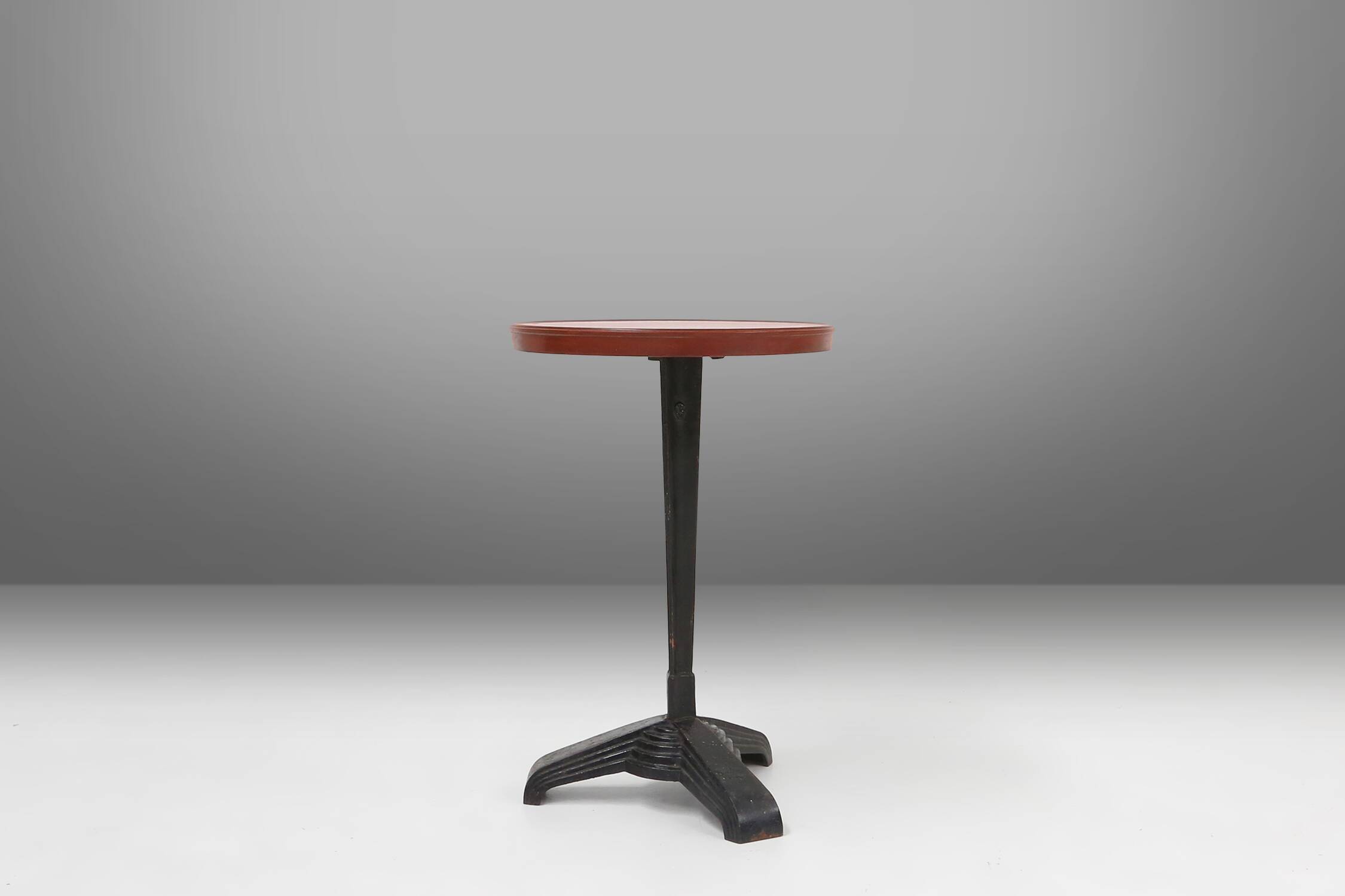 Rare Louis Vuitton cast iron bistro table with bakelite top, France ca. 1930